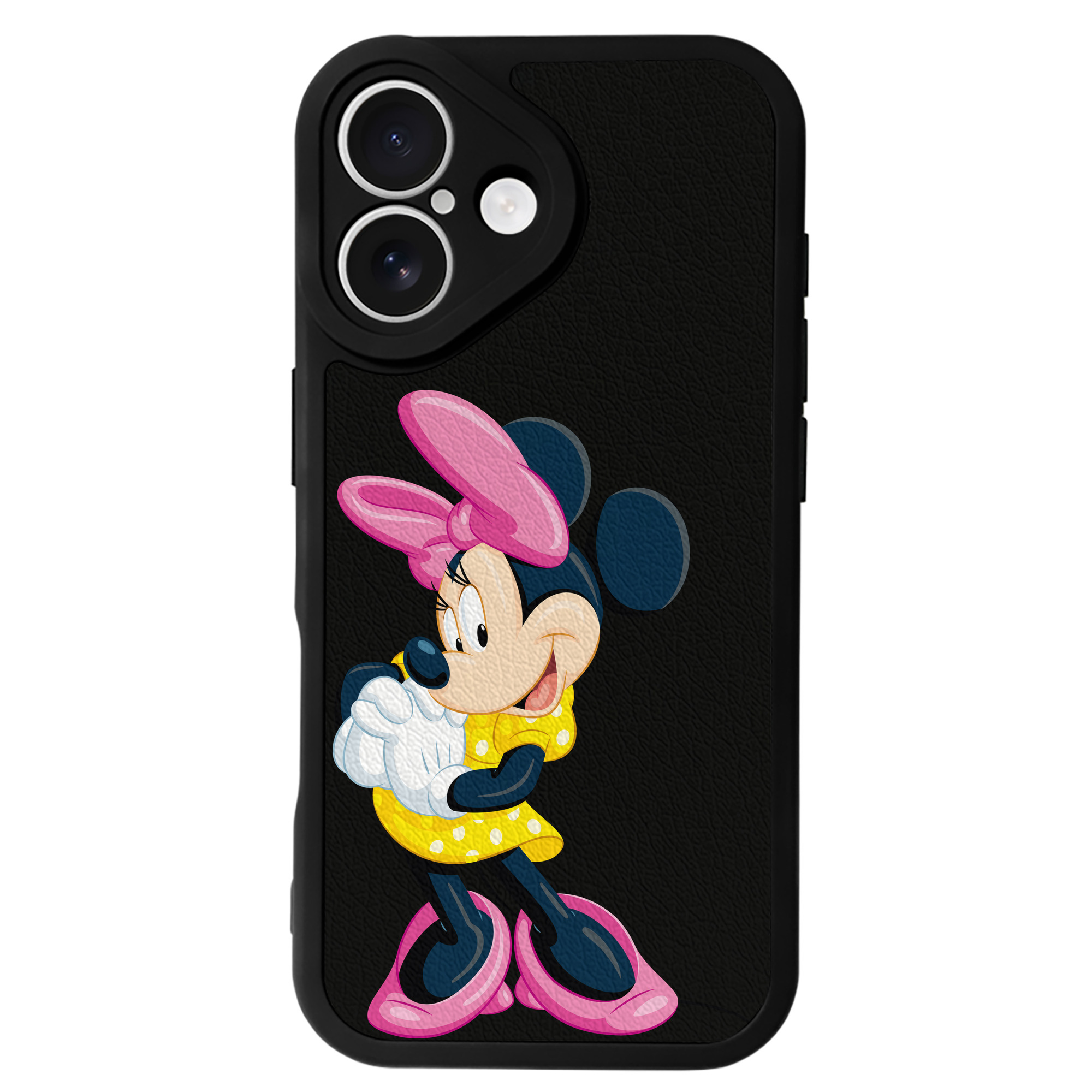 （画像用） ミッキーマウス Mickey Mouse 【iPhone 16シリーズ対応】シリコンスマホケース（レザー調） 材質：シリコン